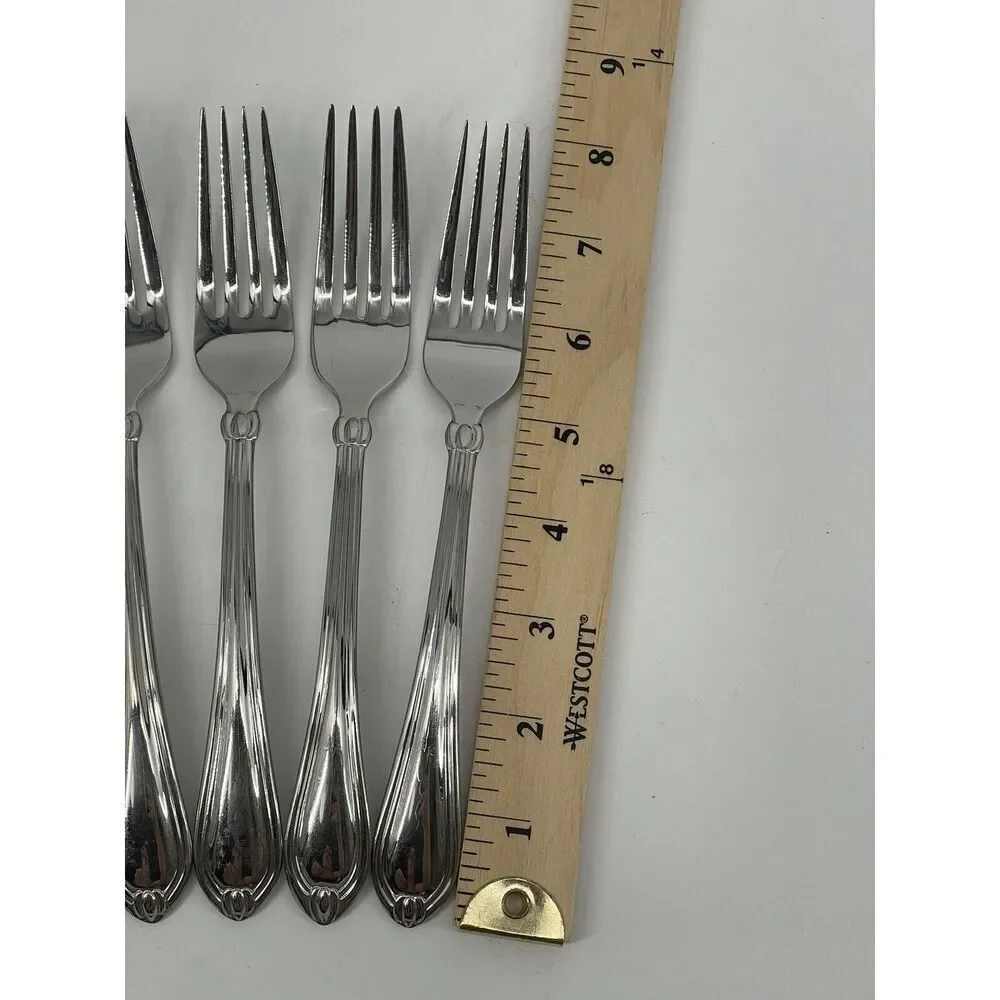 Lenox CHANDELLE Dinner Forks GLOSSY 18/10 Stainless China 8 1/8